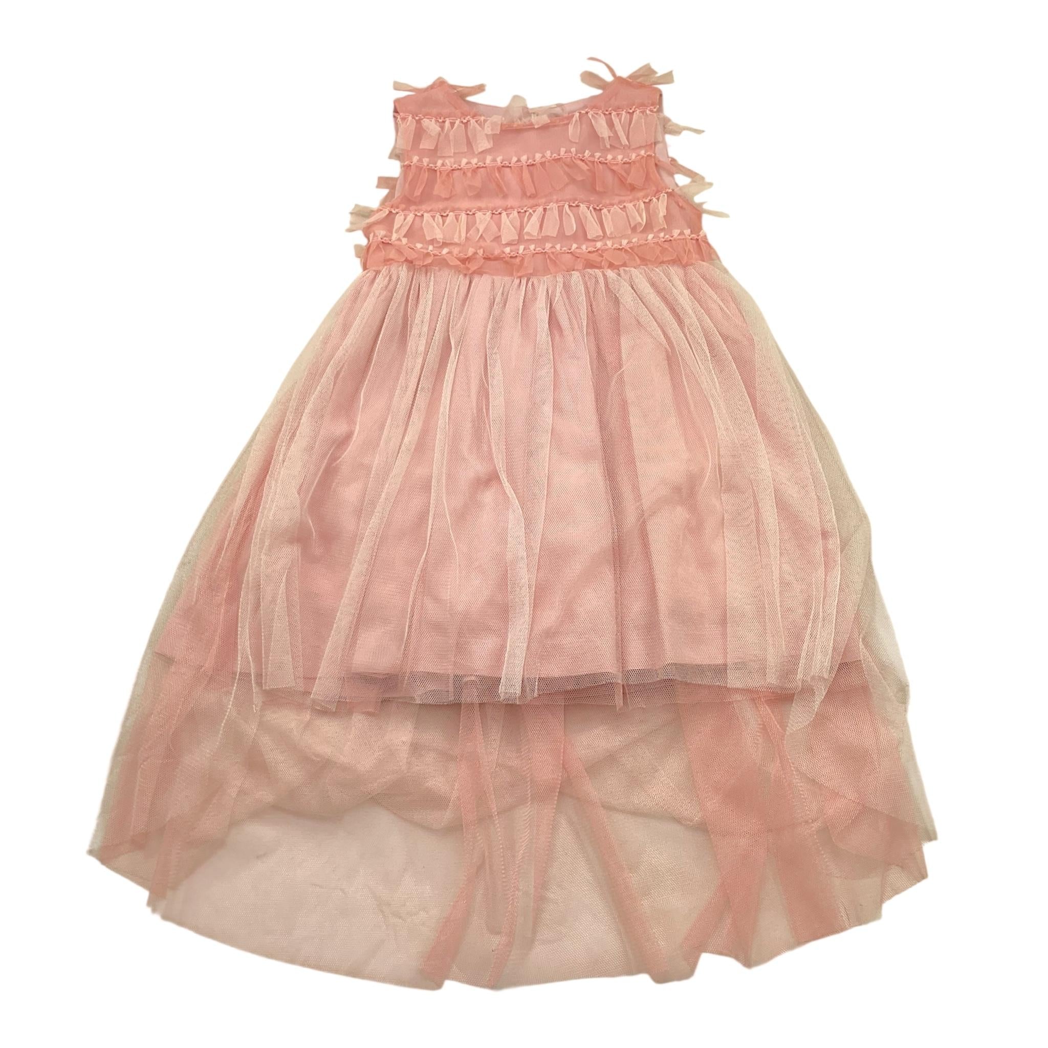 Magil Abito Cerimonia Tinta Unita Giromanica In Tulle per Neonata ZM20055 ROSA MAGIL 