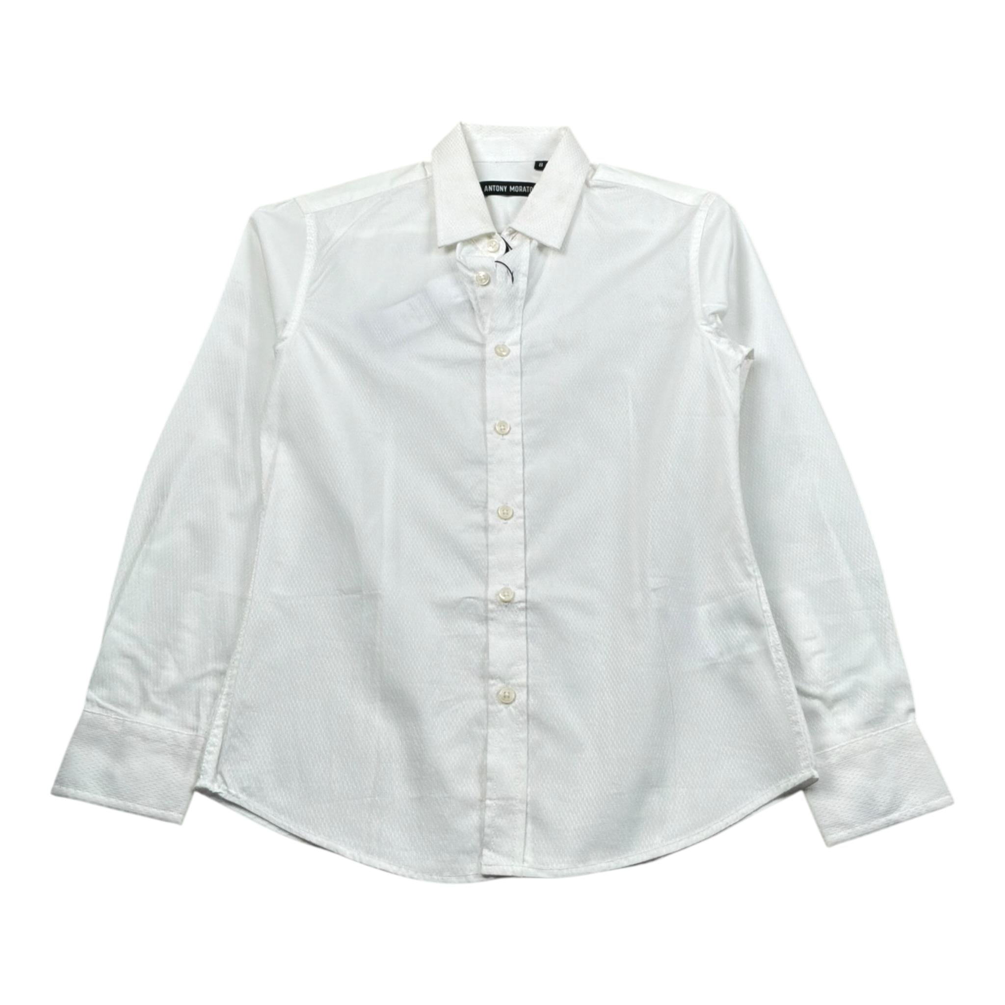 Antony Morato Camicia Tinta Unita Manica Lunga per Bambino MKSL00231 BIANCO ANTONY MORATO 