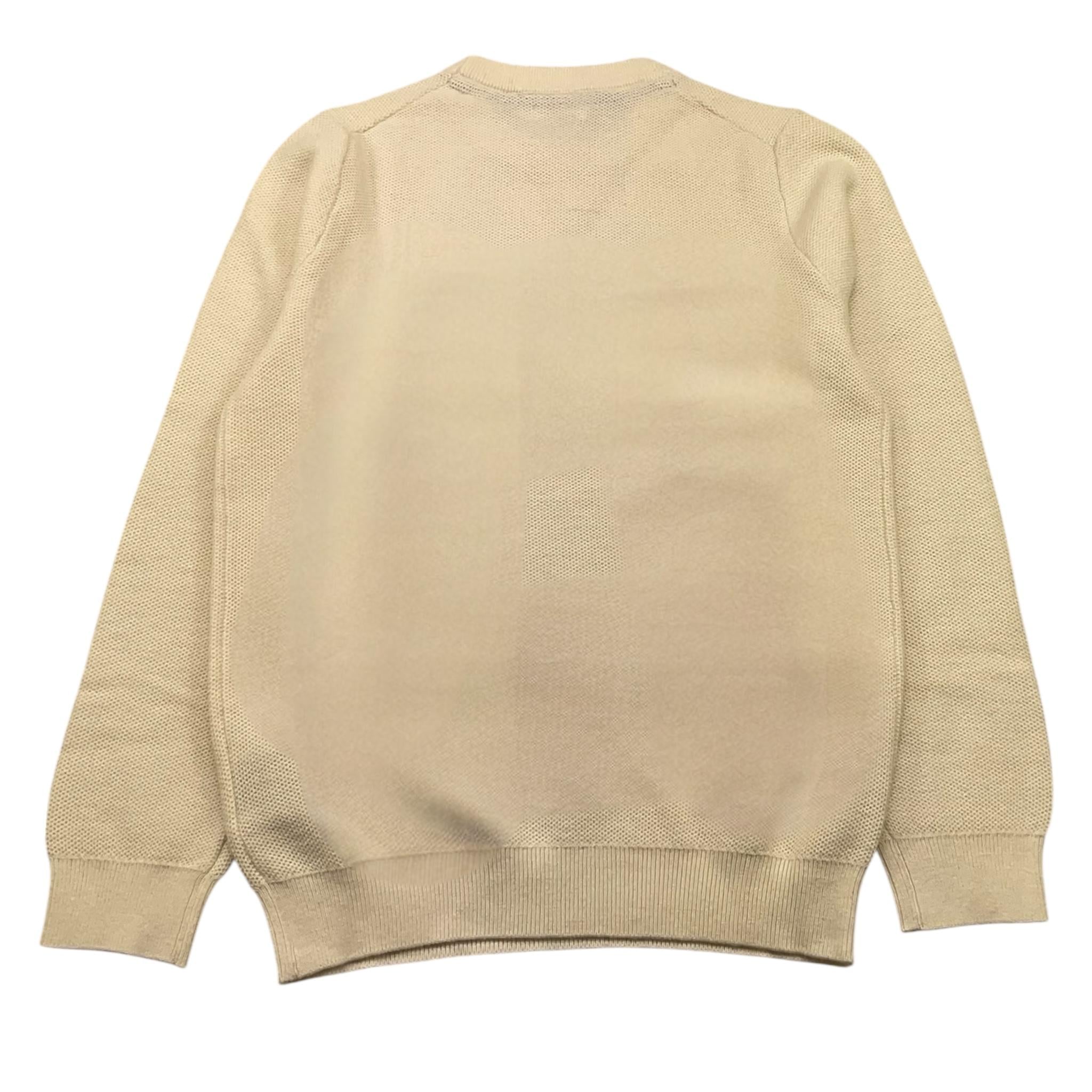 SUN68 maglia girocollo tinta unita con ricamo logo Panna per Bambino K44340 PANNA SUN68 