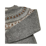MALVI & CO maglia girocollo tinta unita con ricami Grigio per Bambino F23B201GFLL GRIGIO MALVI & CO 