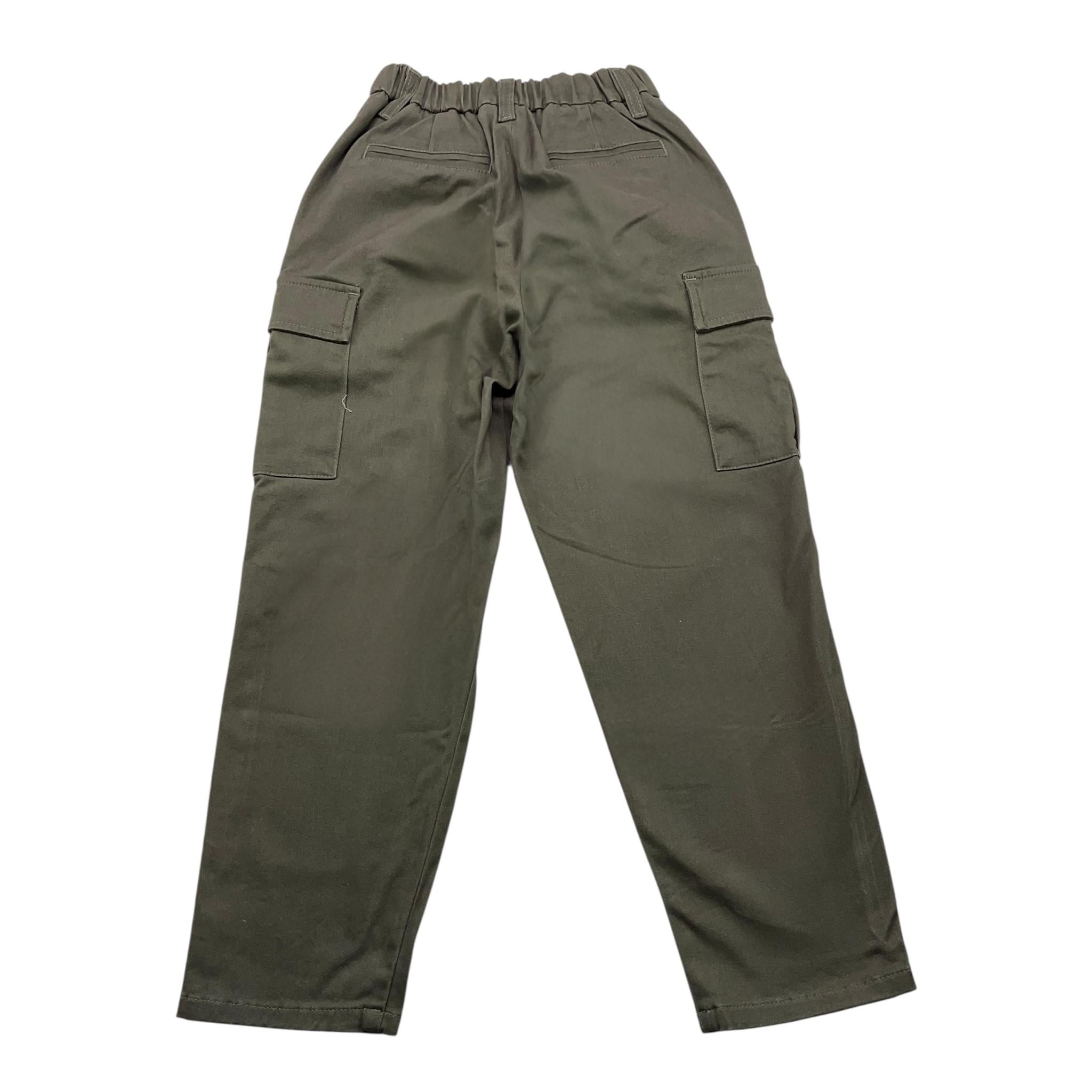 DIXIE pantalone tinta unita cn elastico in vita Verde per Bambina PHT1132G67X VERDE DIXIE 
