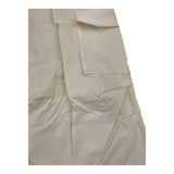Meimeij Solid Color Trousers With Big Beige Pockets For Girls