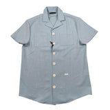 Daniele Alessandrini Camicia Mezza Manica Tinta Unita per Bambino 1236C002300 AZZURRO DANIELE ALESSANDRINI 