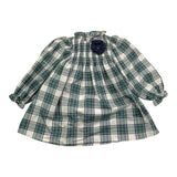 PICCOLA LUDO abito tinta unita con fantasia quadri Bianco per Bambina BS9WB034 BIANCO PICCOLA LUDO 