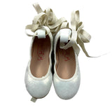 Eli Ballerinas Solid Color With Gold Laces For Girls