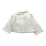 Zhoe &amp; Tobiah Solid Color Crop Top Button Down White For Girls