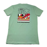 Daniele Alessandrini Crewneck T-Shirt Solid Color with Aqua Green Logo Print for Kids