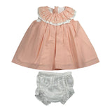 Valentina Bebes Set Abito-Coulotte Tinta Unita per Bambina LOVE9J PESCA VALENTINA BEBES 