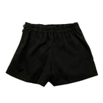 NAIDA short tinta unita in camoscio Nero per Bambina NASH167 NERO NAIDA 