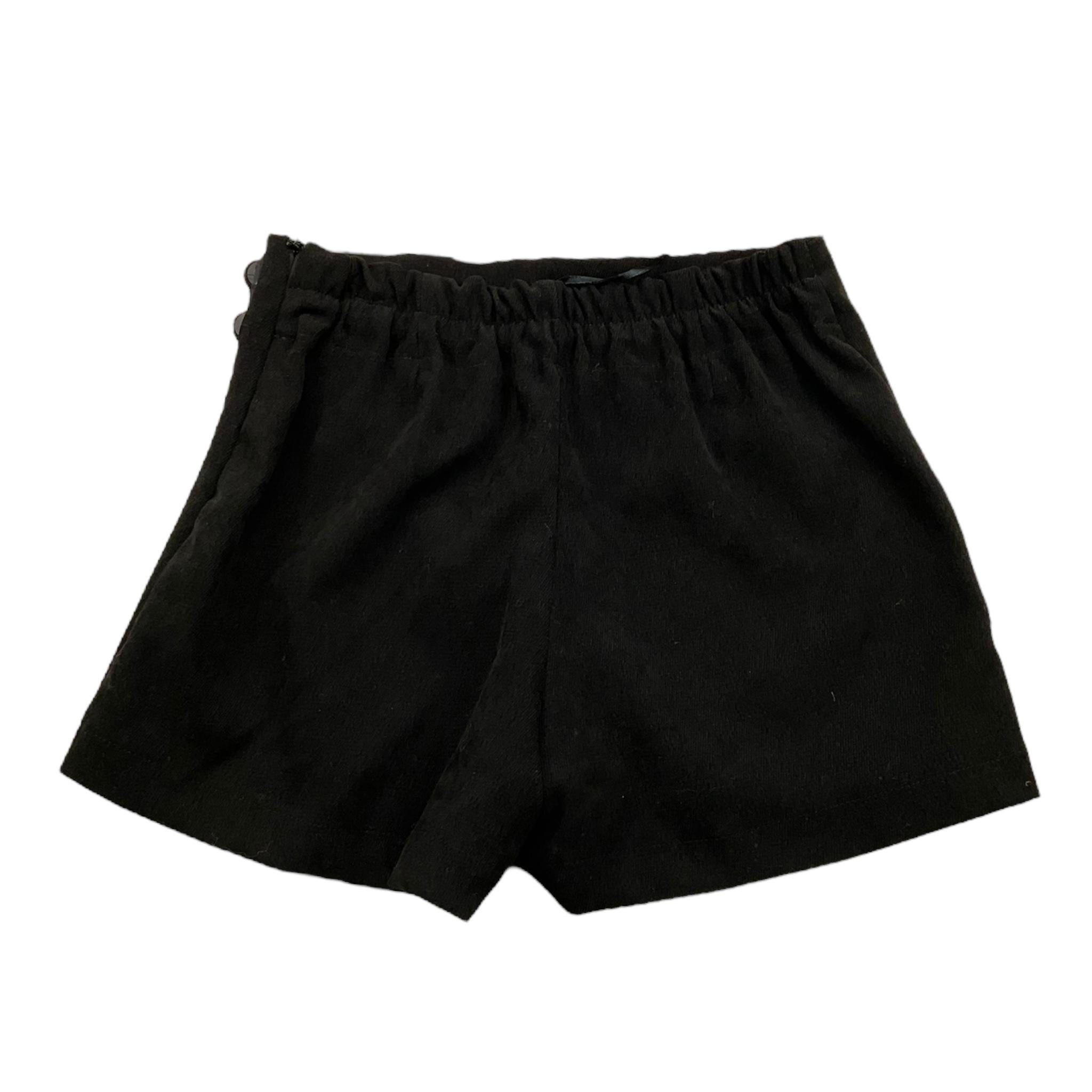 NAIDA short tinta unita in camoscio Nero per Bambina NASH167 NERO NAIDA 