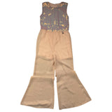 Patrizia Pepe Pink Sequined Armhole Jumpsuit For Girls