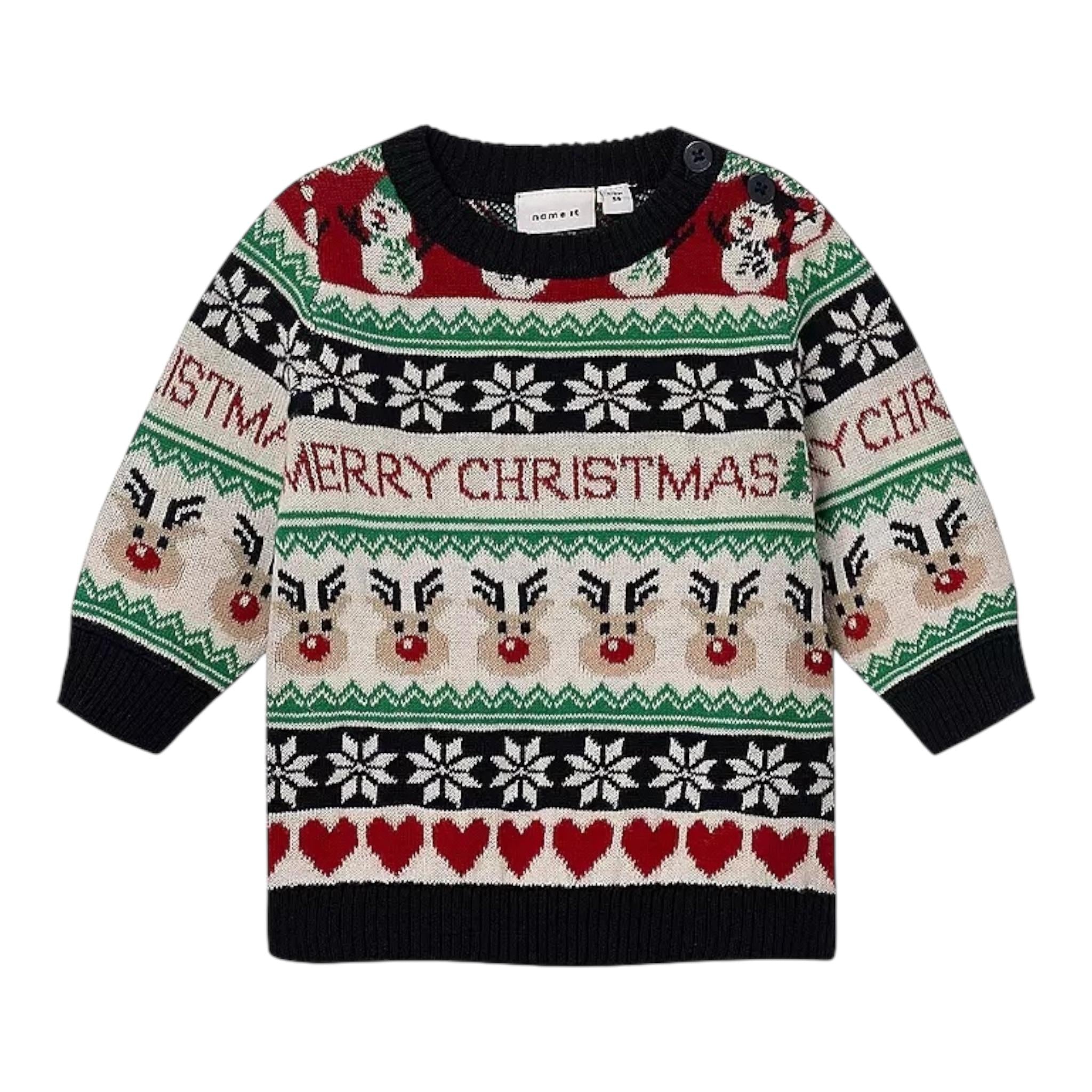 NAME IT maglia girocollo fantasia natalizia Multicolor per Bambino 13222453 MULTICOLOR NAME IT 