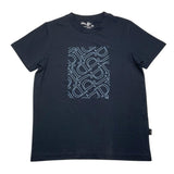 Dan John T-Shirt Crew Neck Solid Color With Contrast Prints Blue For Boys