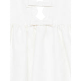 Simonetta Abito Tinta Unita Giromanica con Fiocco per Bambina SW1A82X BIANCO SIMONETTA 