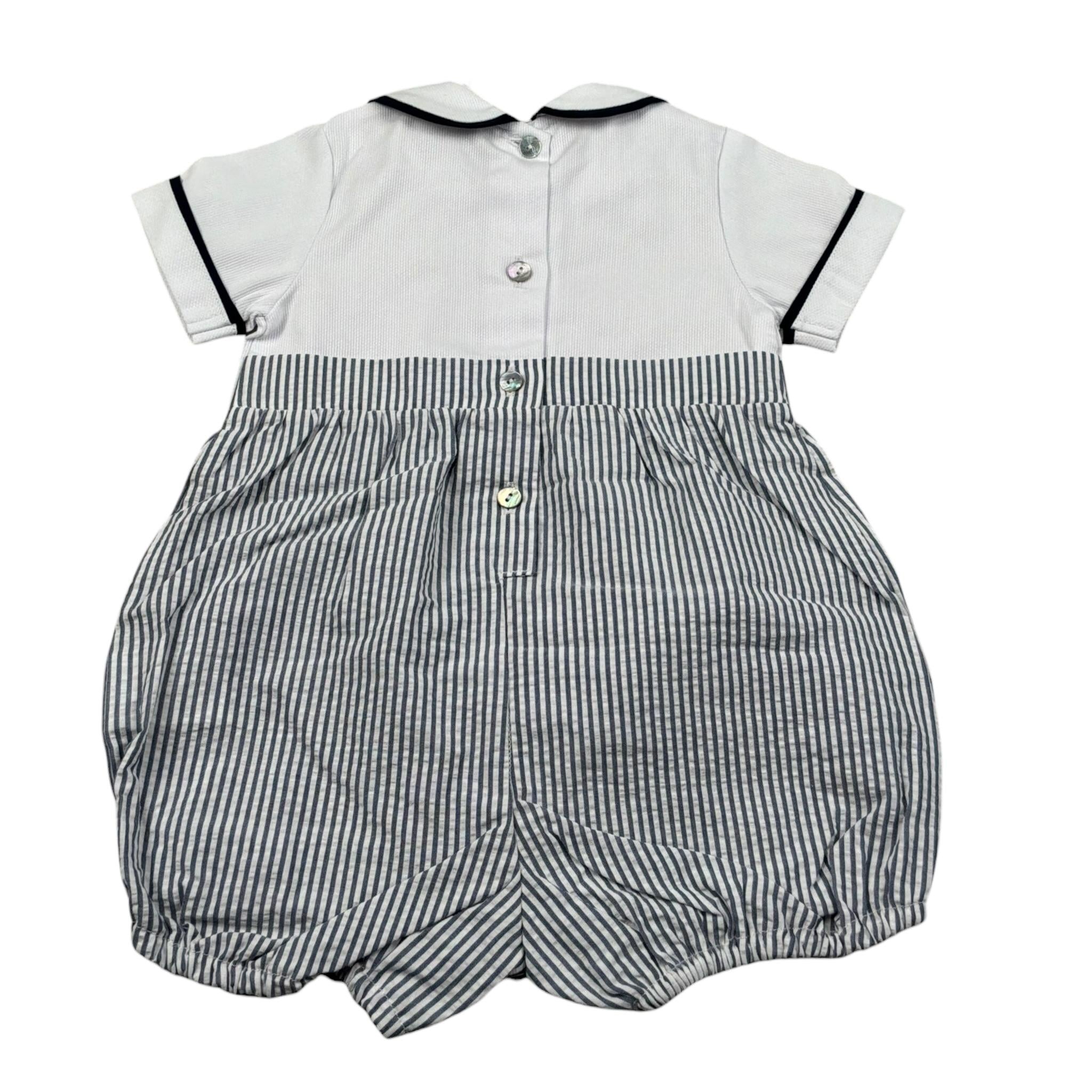 J.O. Milano Pagliaccetto Mezza Mania Fantasia A Righe per Neonato 571B1 BIANCO J.O. MILANO 