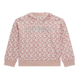 GUESS felpa con cappuccio tinta unita con stampa logo Rosa per Bambina K4BQ06KAD73 ROSA GUESS 