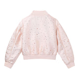 Stella Mccartney Zip Up Sweatshirt With Pink Appliques For Girls