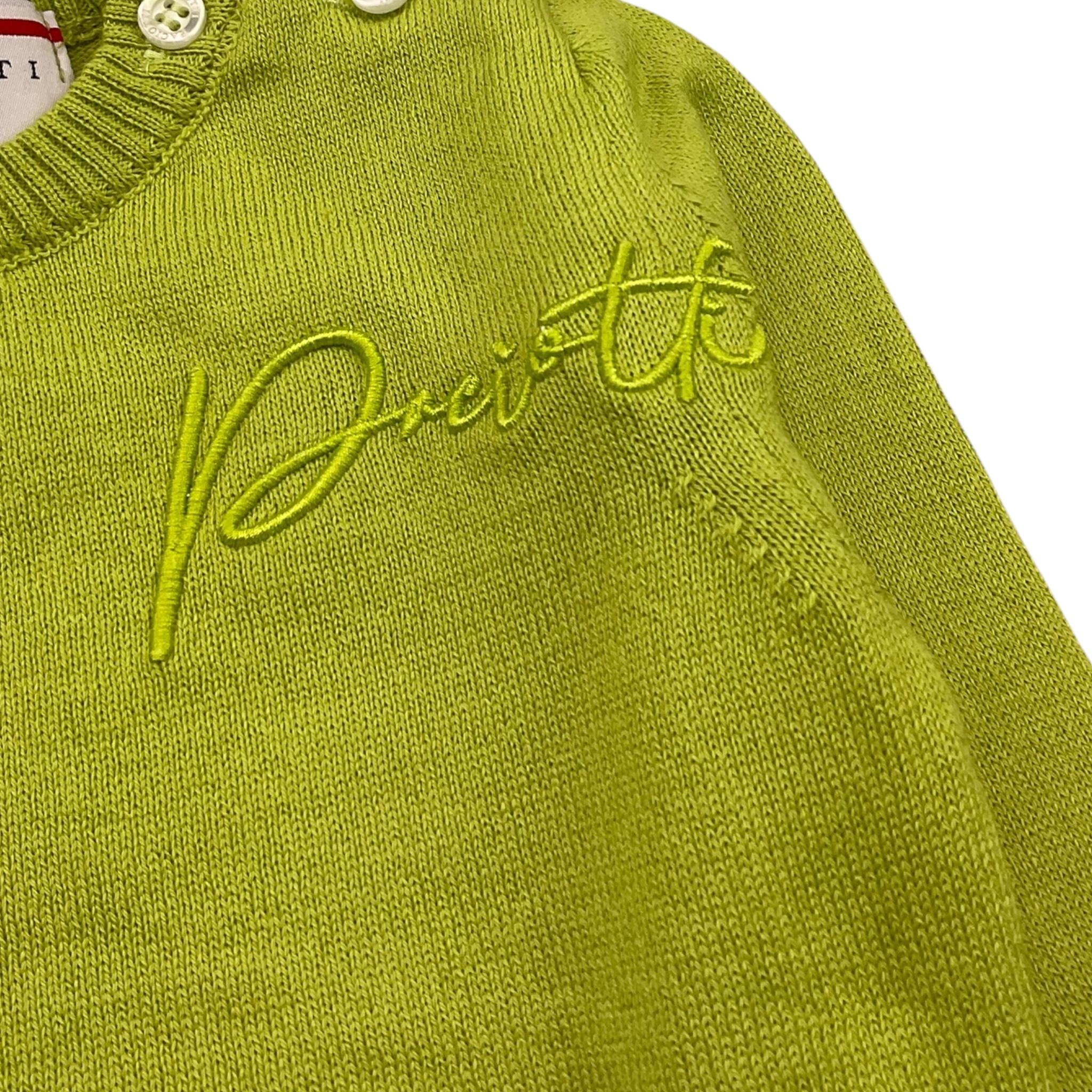 Cesare Paciotti Maglia Girocollo Tinta Unita con Stampa per Neonato MGP5154B VERDE CESARE PACIOTTI 