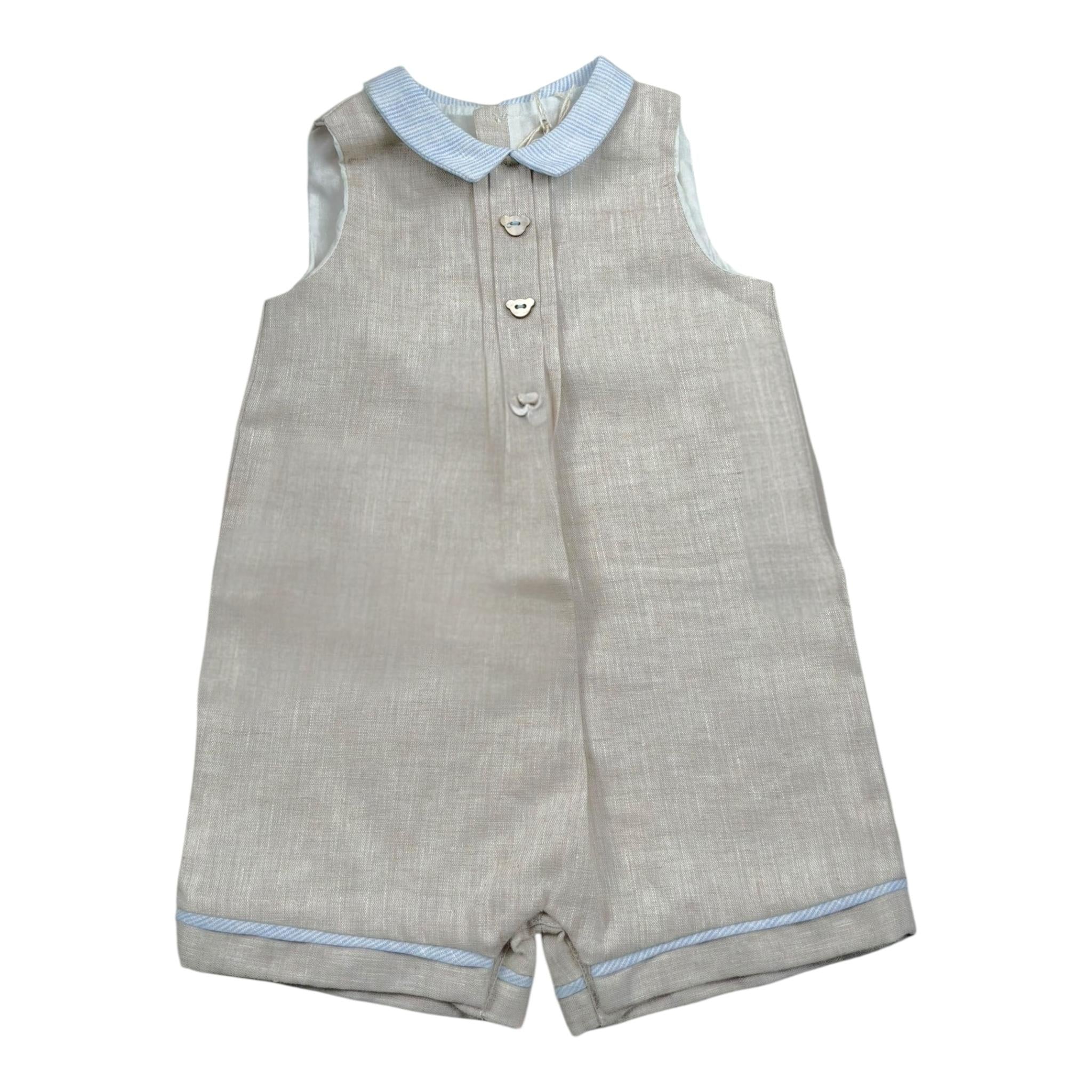 La Stupenderia Pagliaccetto Tinta Unita Giromanica per Neonato TBPG51 BEIGE LA STUPENDERIA 