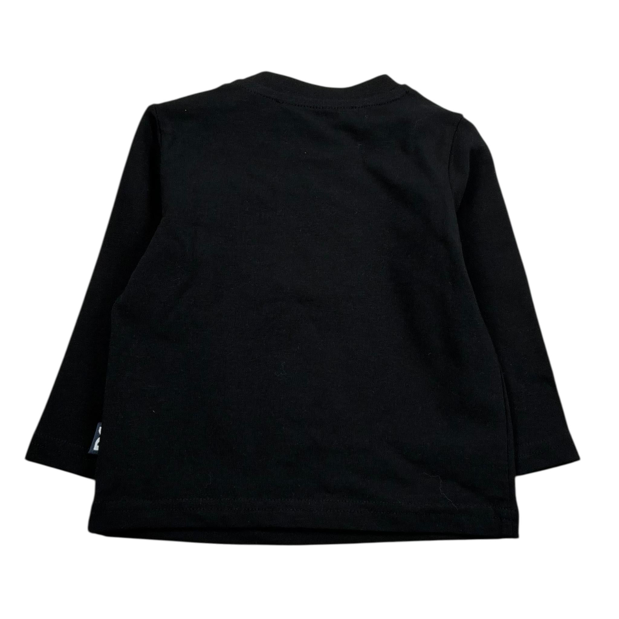 Daniele Alessandrini Shirt Girocollo Tinta Unita con Stampa Logo per Neonato 1291M1028 NERO DANIELE ALESSANDRINI 