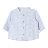 TEDDY E MINOU camicia manica lujnga collo coreano fantasia qaudri Azzurro per Neonato I24CI001G0000 AZZURRO TEDDY E MINOU 