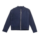 I'M Brian Blue Zip Up Solid Color Sweatshirt For Boys