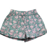 Saint Barth Short Tinta Unita con Stampa Fantasia per Bambina ILLYJR VERDE SAINT BARTH 
