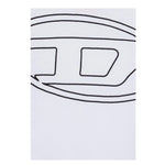 Diesel T-Shirt Girocollo Tinta Unita con Logo per Bambino J02276X BIANCO DIESEL 