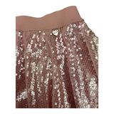 Alice Pi Solid Color Skirt with Pink Sequins for Girls