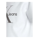 Calvin Klein T-Shirt Girocollo Tinta Unita con Stampa per Bambino IU0IU00676 BIANCO CALVIN KLEIN 