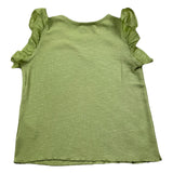 Babe &amp; Tess Solid Color Crew Neck Green Tank Top For Girls