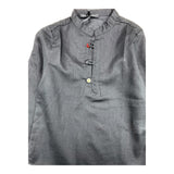 Daniele Alessandrini Plain Shirt With Contrast Buttons Black For Newborn