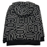 ICON felpa chiusa con cappuccio tinta unita stampa fantasia Nero per Bambino IBSW0024301 NERO ICON 