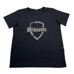 Blauer T-Shirt Girocollo Tinta Unita con Logo per Bambina 24SBLGH02495 NERO BLAUER 