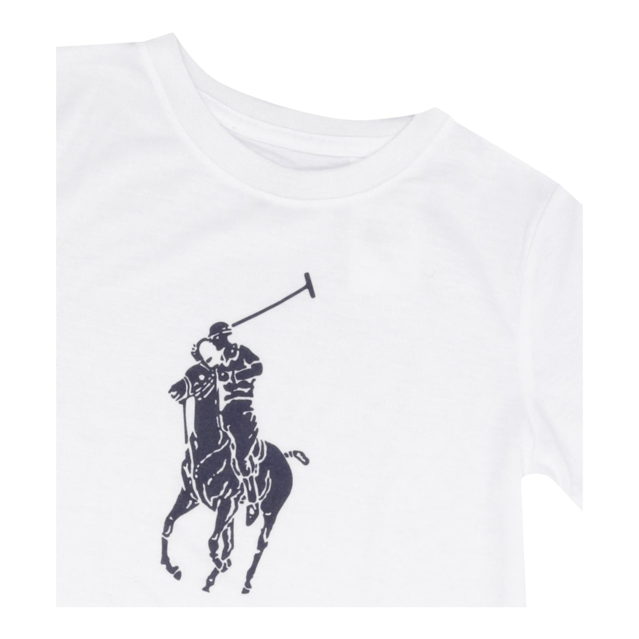 Ralph Lauren Completo 2 Pezzi Pigiama T-Shirt-Bermuda  per Bambino 9P0109 BIANCO RALPH LAUREN 