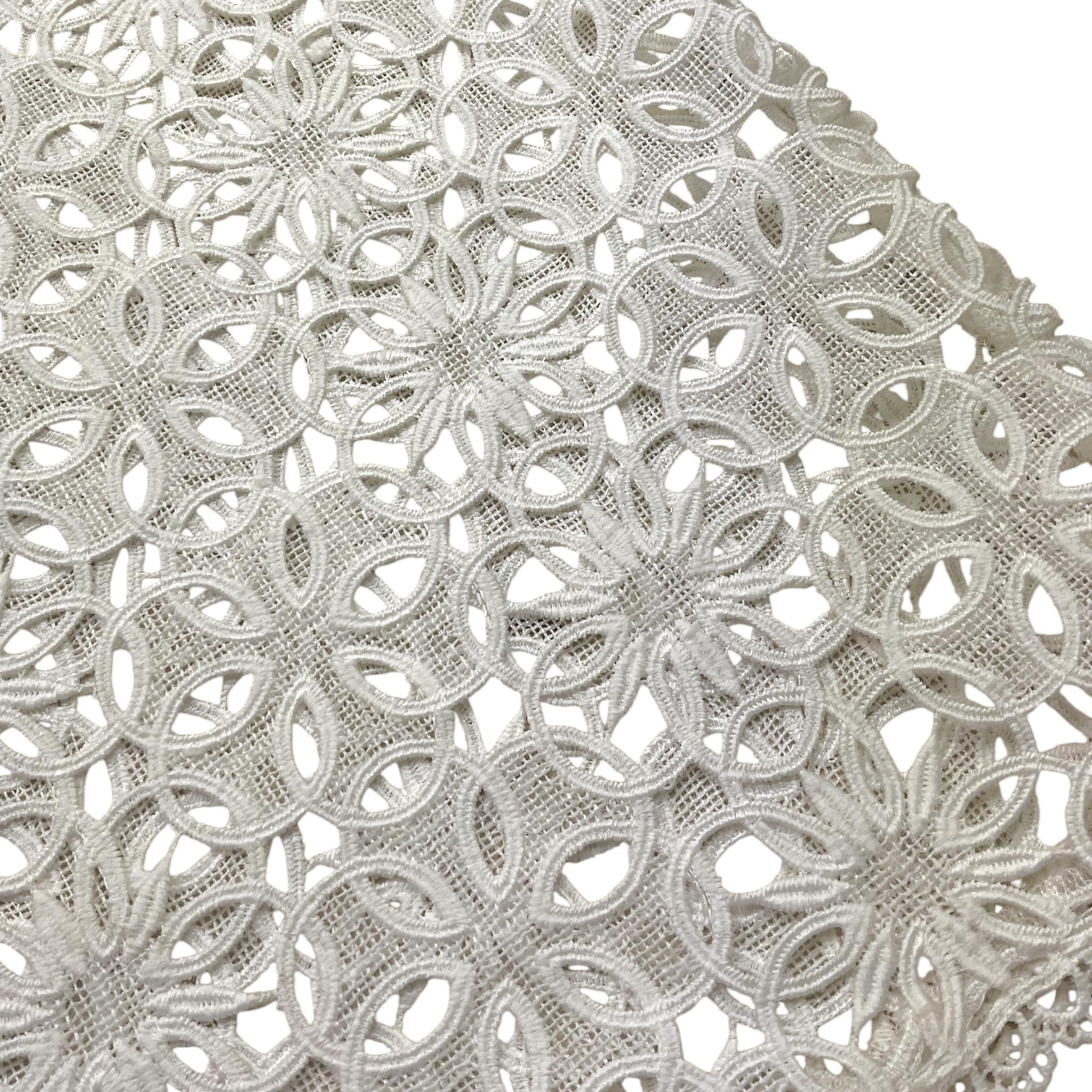 Kocca Completo 2 Pezzi Pantalone-Top Tinta Unita con Ricami per Bambina 60725 BIANCO Kocca 