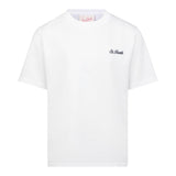 Saint Barth T-Shirt Girocollo Tinta Unita con Logo per Bambino DOVERLJR BIANCO SAINT BARTH 