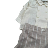 Pure Firenze Completo 2 Pezzi Camicia-Bermuda Beige per Neonato PC03310 BEIGE PURE FIRENZE 