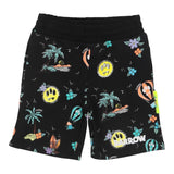 Barrow Kids Solid Color Tracksuit Bermuda Shorts With Elastic Waist Black For Boys