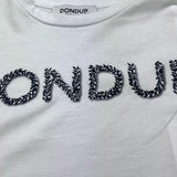 Dondup T-Shirt Girocollo Tinta Unita con Stampa per Neonata DFTS023N BIANCO DONDUP 