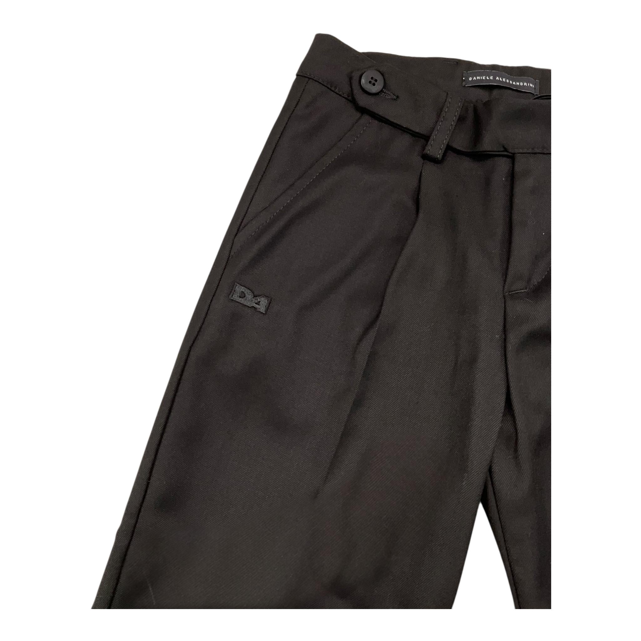 DANIELE ALESSANDRINI pantalone tinta unita con girovita regolabile Nero per Bambino 1231P00029 NERO DANIELE ALESSANDRINI 