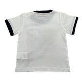 Sarabanda T-Shirt Girocollo Tinta Unita con Stampe per Neonato DJ826 BIANCO SARABANDA 