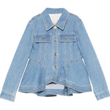 Elisabetta Franchi camicia Manica Lunga Tinta Unita In Denim per Bambina EFGB123XXX AZZURRO ELISABETTA FRANCHI 