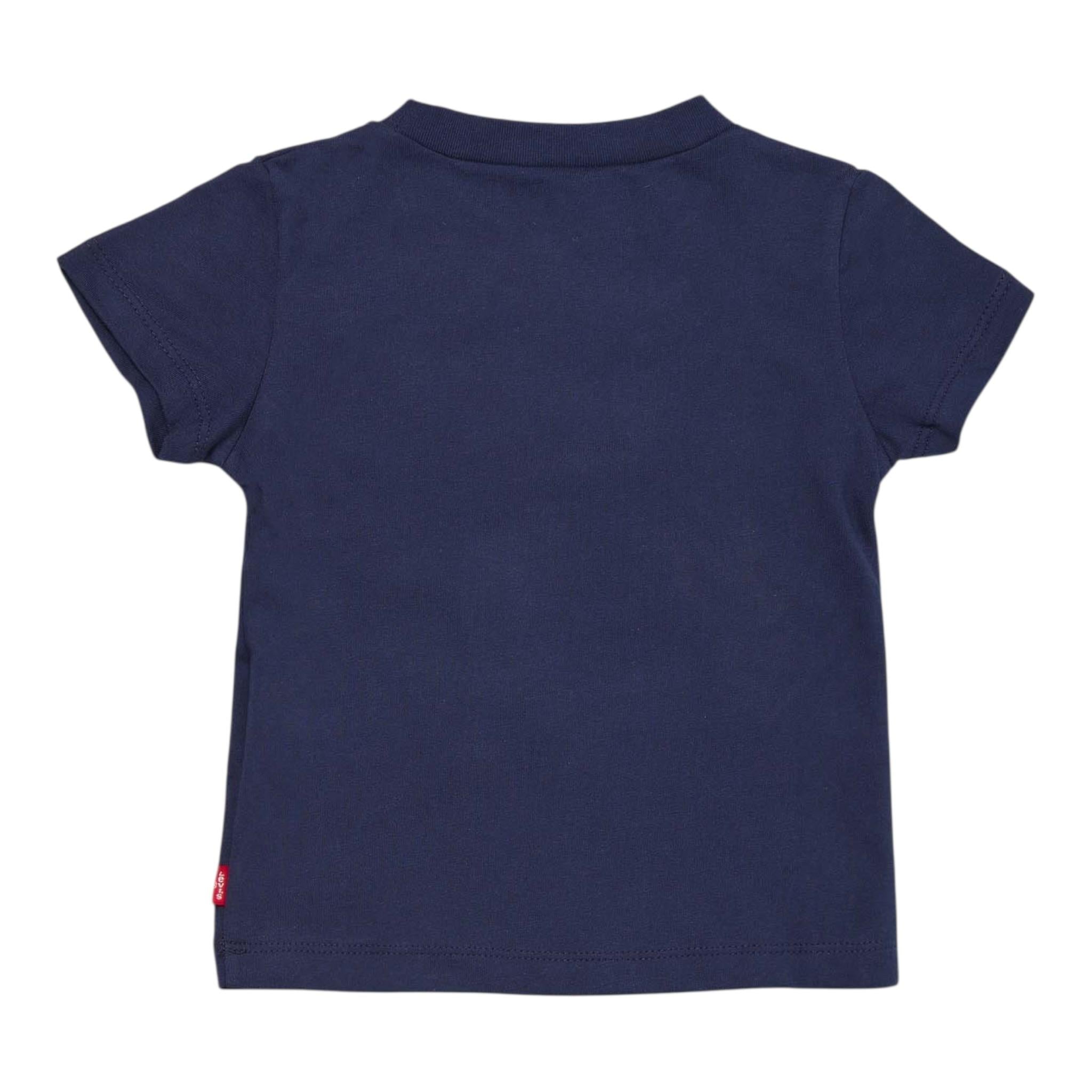 Levi'S T-Shirt Girocollo tinta unita con Logo Blu per Neonato 6E8157XXXX BLU LEVI'S 