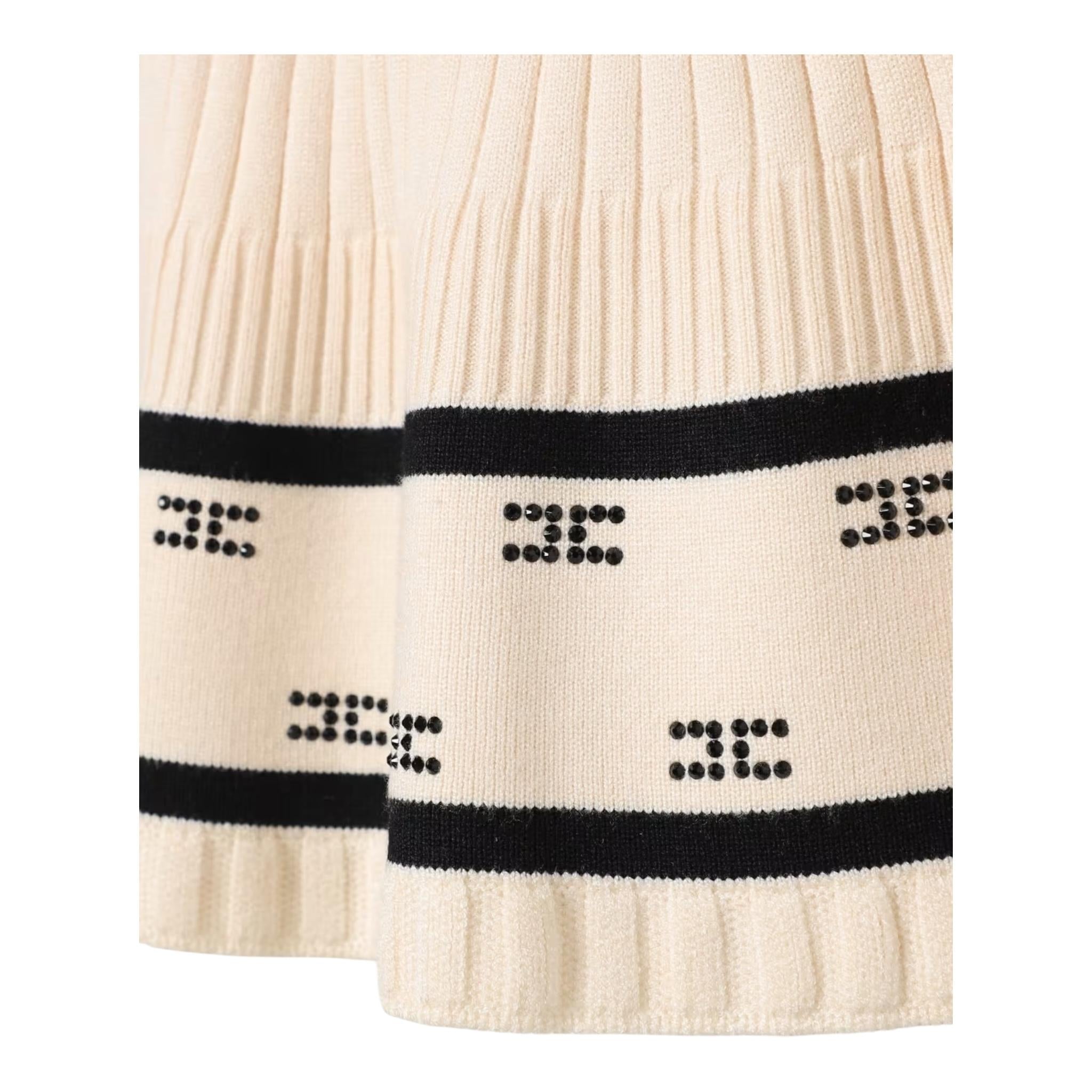 ELISABETTA FRANCHI gonna tinta unita con brillantini Crema per Neonata EGG045 CREMA ELISABETTA FRANCHI 