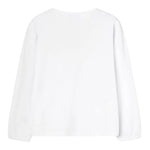 BOBOLI shirt girocollo tinta unita con paillettes Bianco per Bambina 459019 BIANCO BOBOLI 