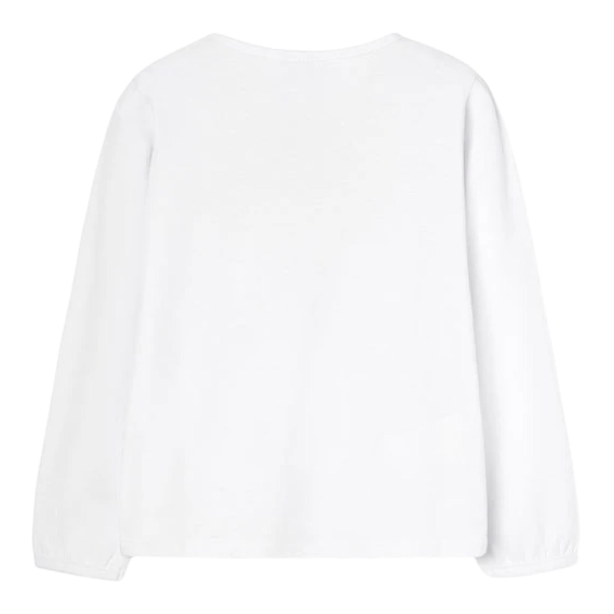 BOBOLI shirt girocollo tinta unita con paillettes Bianco per Bambina 459019 BIANCO BOBOLI 