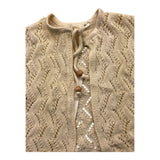 Zhoe &amp; Tobiah Ivory Solid Color Openwork Vest For Girls