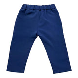 Daniele Alessandrini Solid Color Pants With Elastic Waist Blue For Newborn