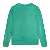 N°21 Solid Color Crewneck Sweatshirt With Green Logo Print For Boys